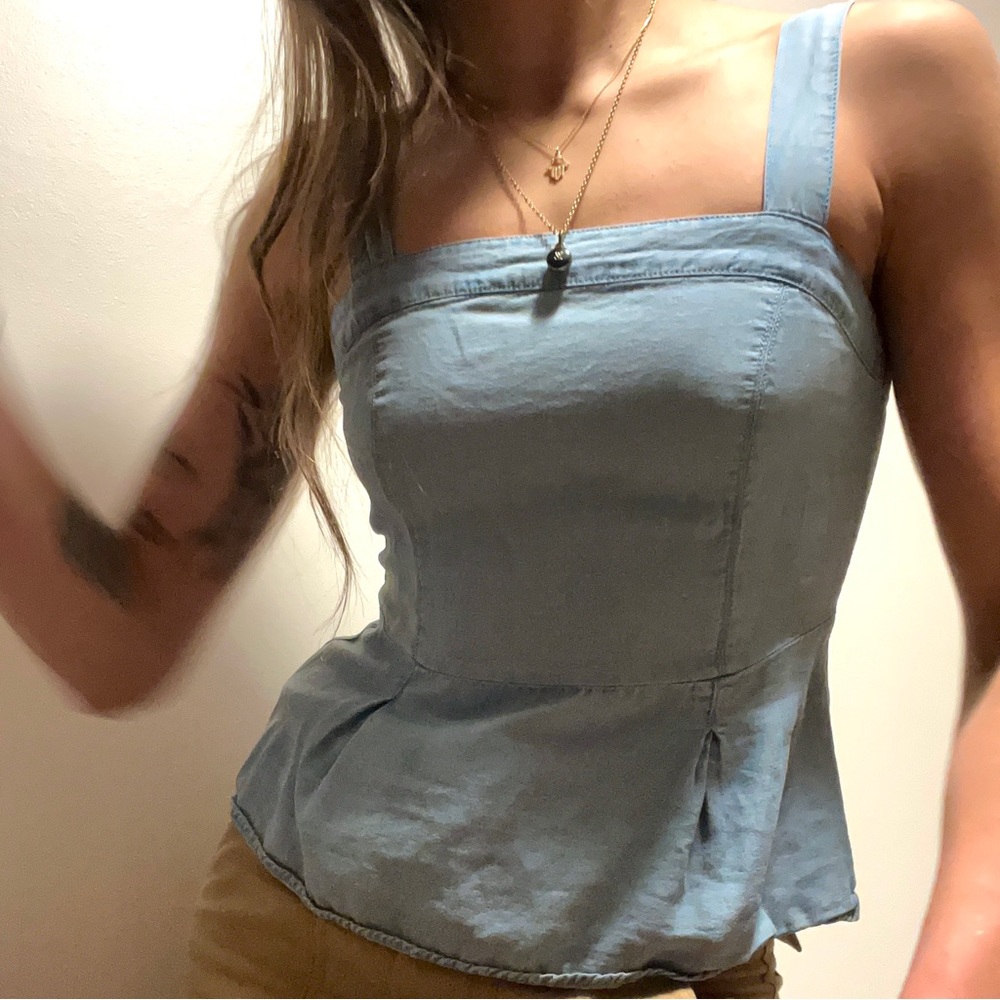 Le Château Faux-Denim Péplum Cami 🦋